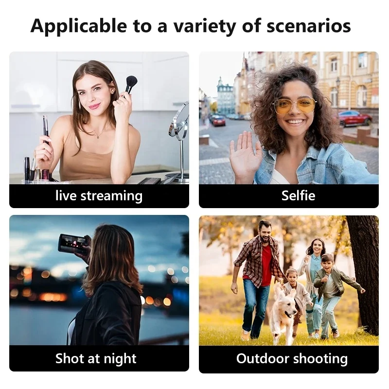 Dodoup Q12S Multi-Function Rotating Fill Light Bluetooth Selfie Stick Tripod with Built-in Tripod Stand for Live Streaming