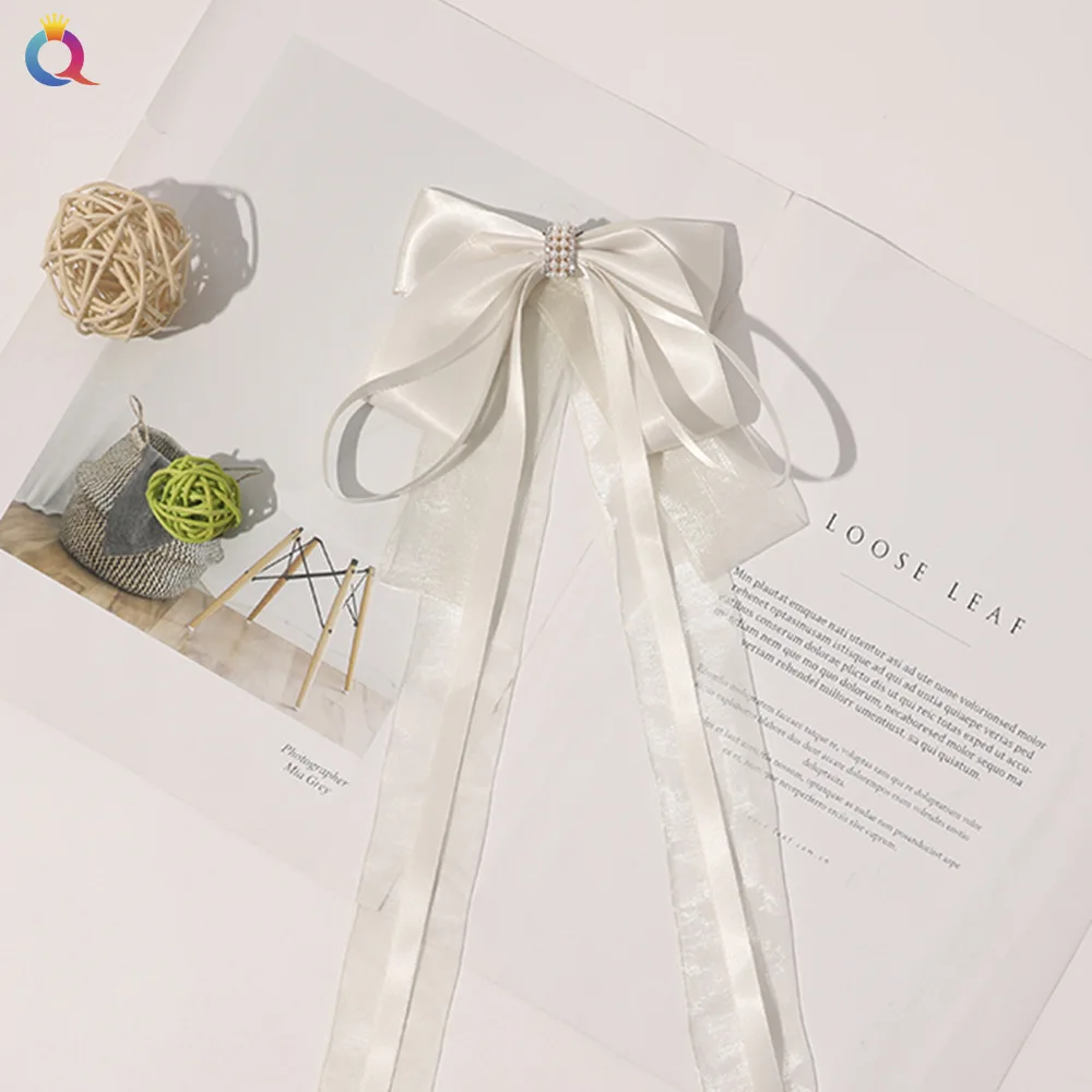 Блестящий бант для волос на заказ рождественские банты для волос красочная лента для длинных волос банты заколки для волос