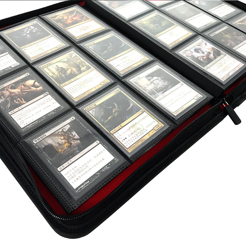 Оригинальное 9 карманное кольцо YGO A3 A4 коллектор MTG коллекция игровых карт из искусственной кожи с