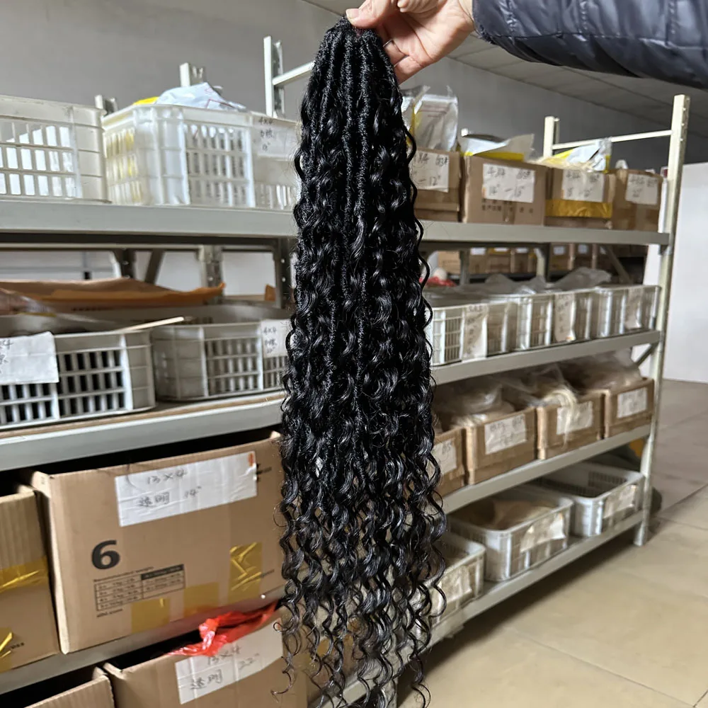 boho human hair crochet locs pre-looped braiding hair extensions