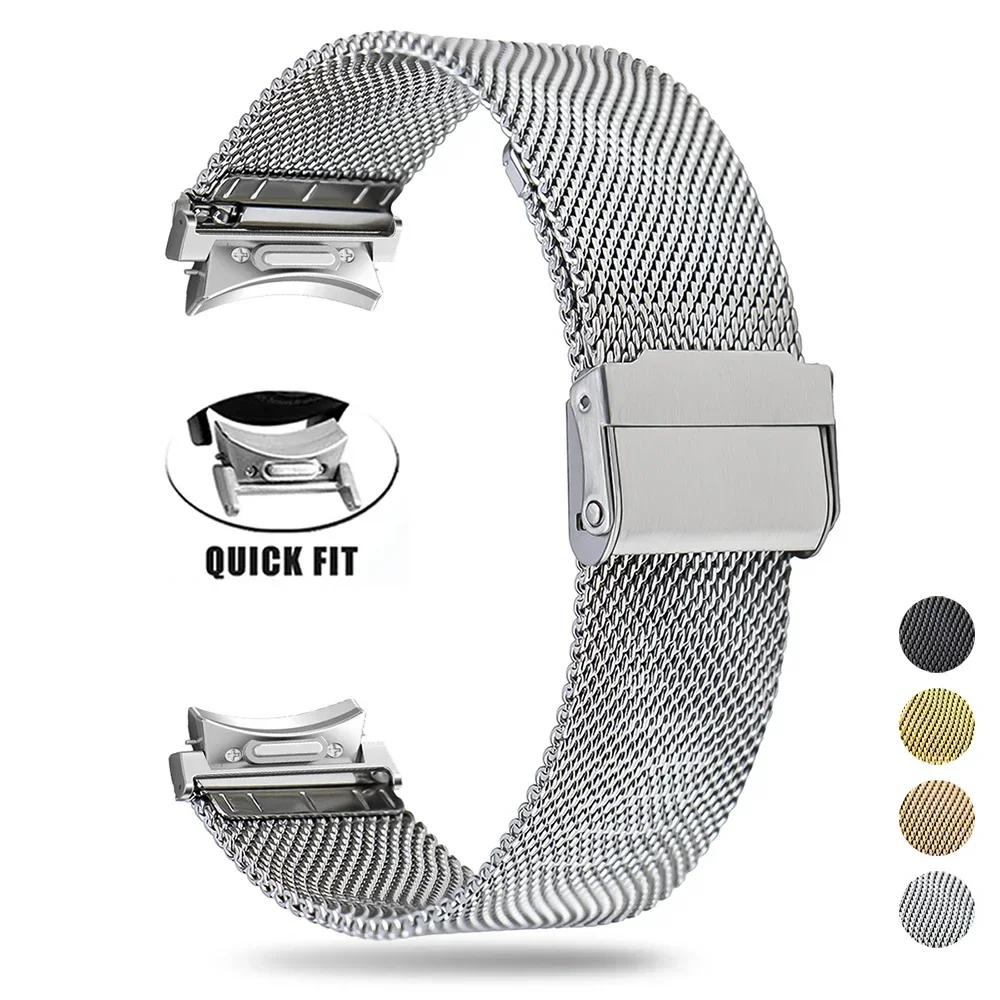 No Gaps Steel Loop Metal Band for Galaxy 5Pro 45mm Strap for Samsung Galaxy Watch 4 5 6 40 44 6 4 Classic 43 42 46 47mm Bracelet