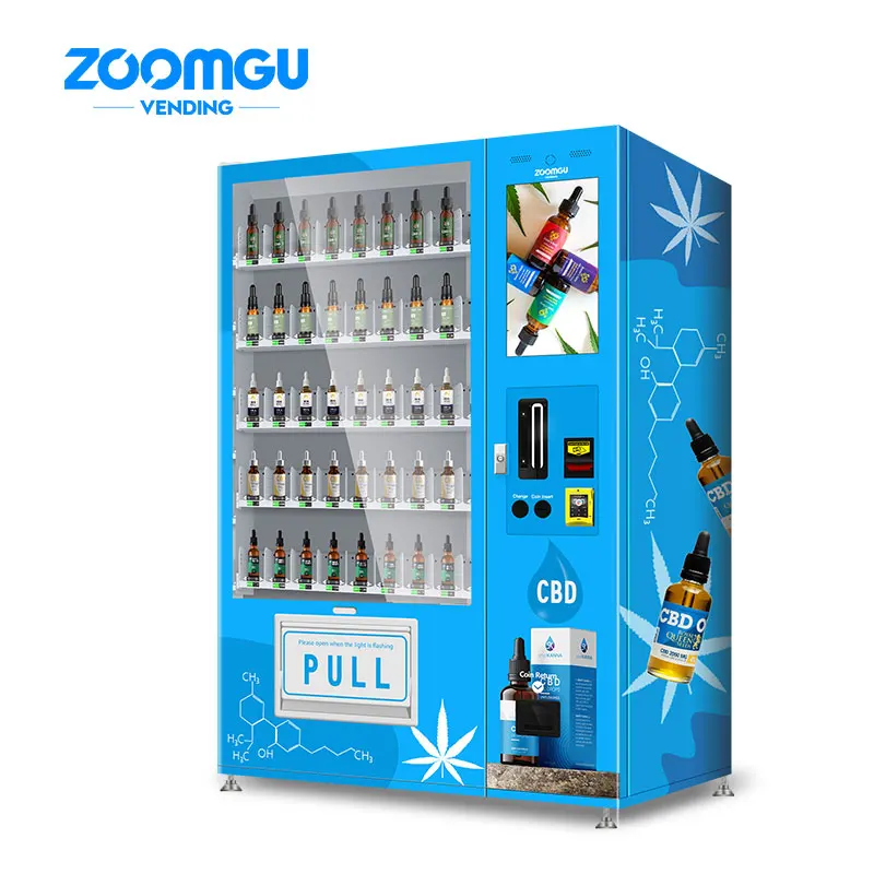  Zoomgu 24 hous самостоятельное обслуживание умная проверка возраста электронная сигарета cbd торговый автомат для улицы с