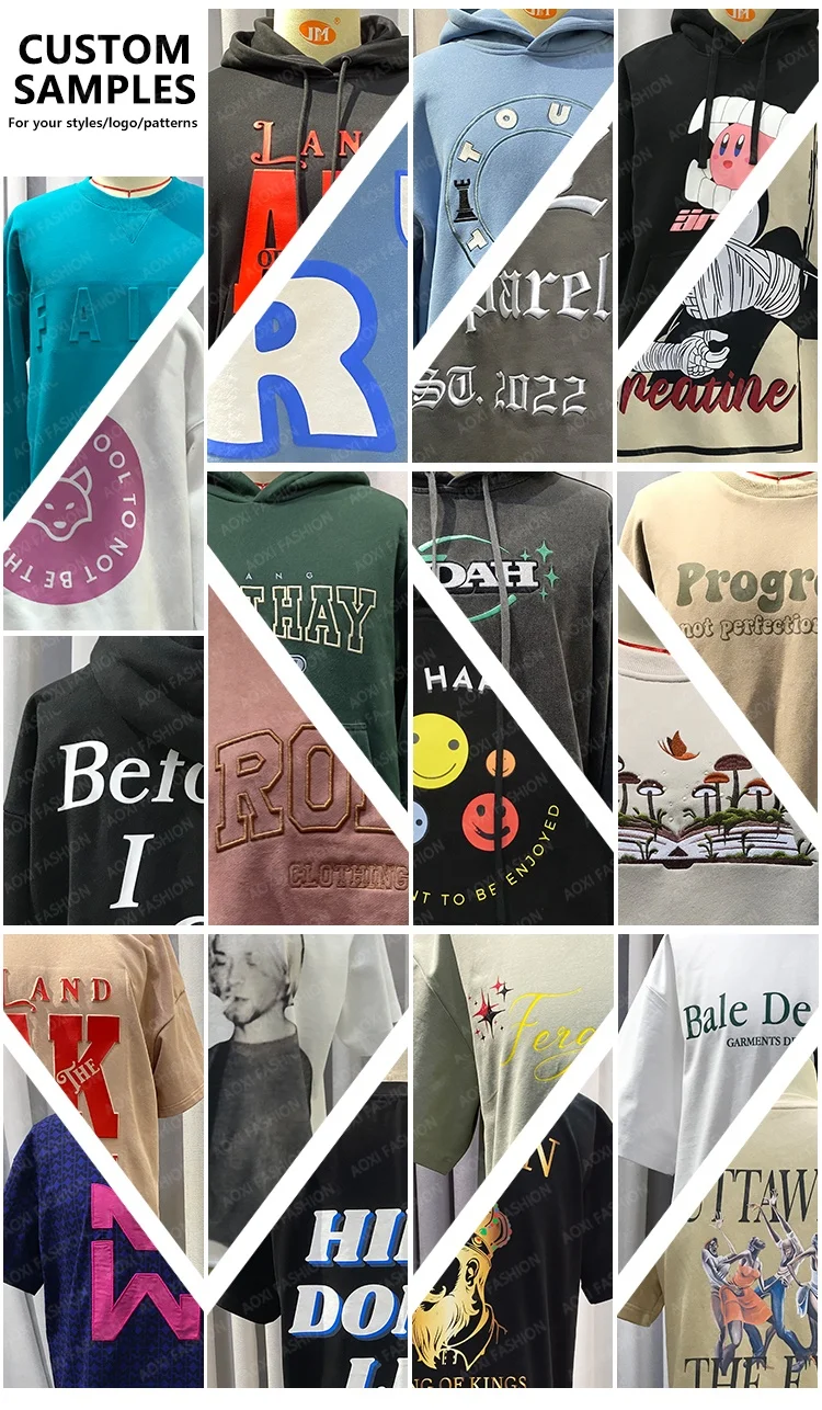 Black crew neck sweater 500gsm 100 % cotton oversized crewneck hoodies embroidery white heavyweight sweatshirt women heavy hoody