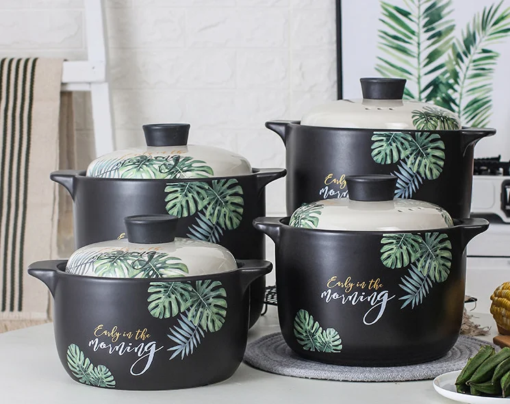 2.5L/3.5/4.5/5L/6L/8L Ceramic Cooking Pot Kitchen Cookware Dish Casseroles Non Stick Ceramic Pots For Cooking