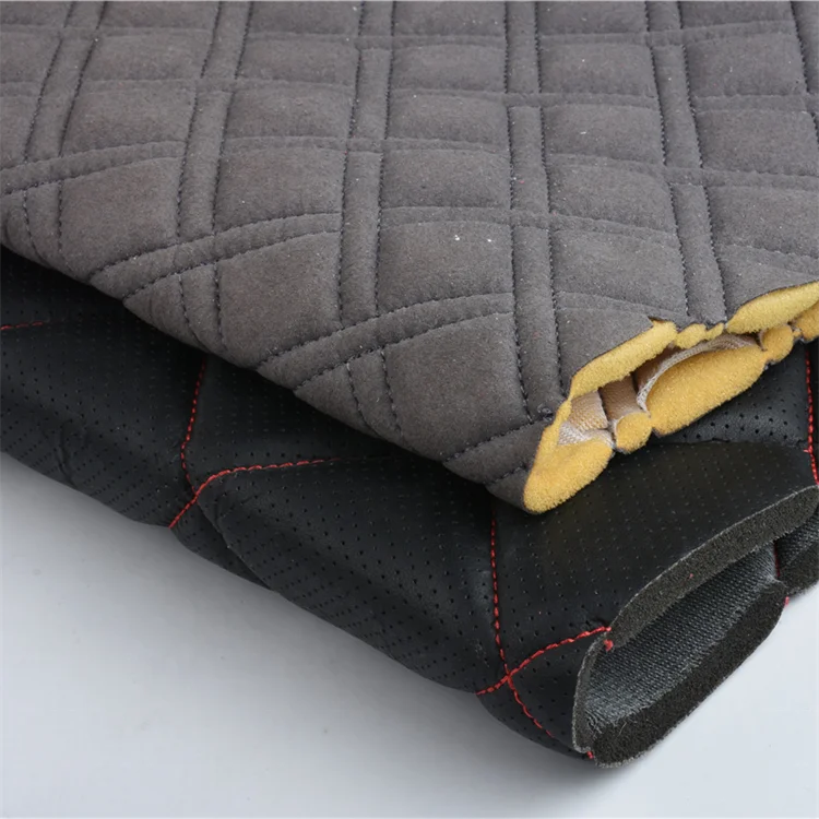 Стеганая искусственная кожа различные Автомобильные обивки замша с алмазной прострочкой