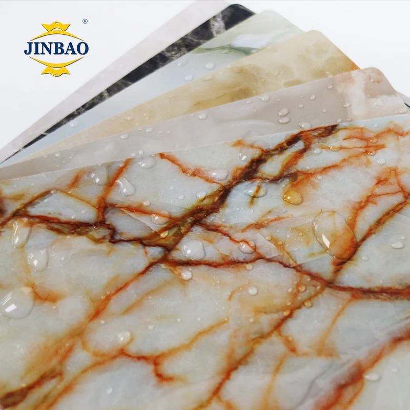 JINBAO 4*8 feet 2mm 2.5mm 3mm marble pvc sheet marble pvc wall panels for decoration