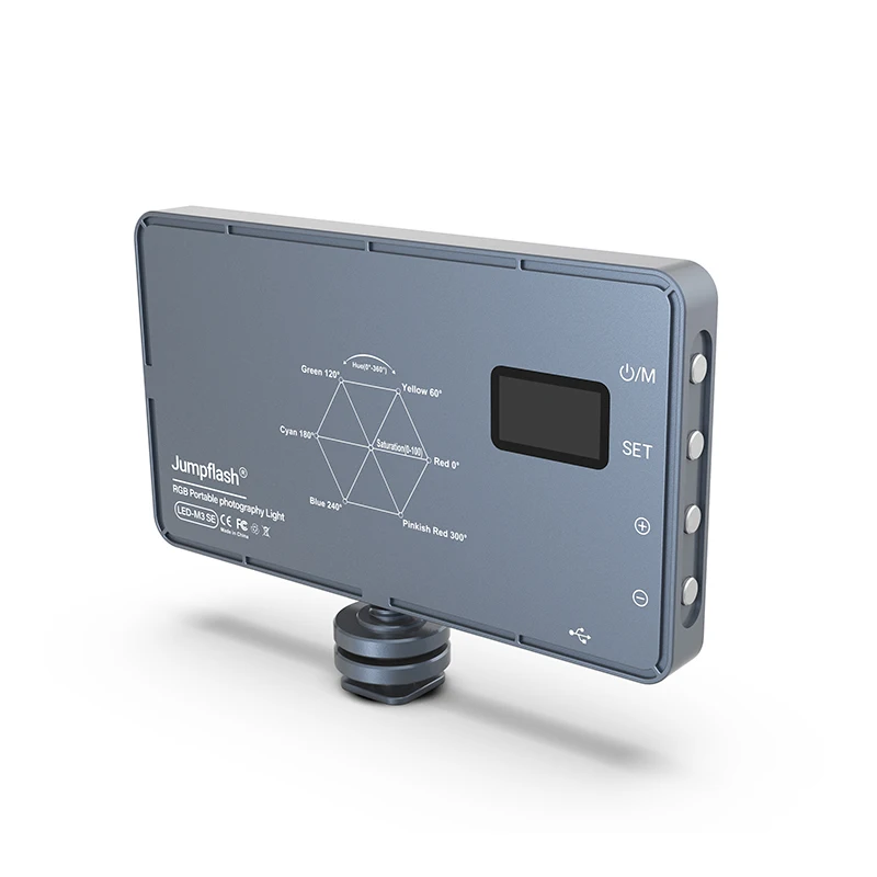 Factory price portable super slim panel usb charge led rgb camera video light professional studio photographic lighting