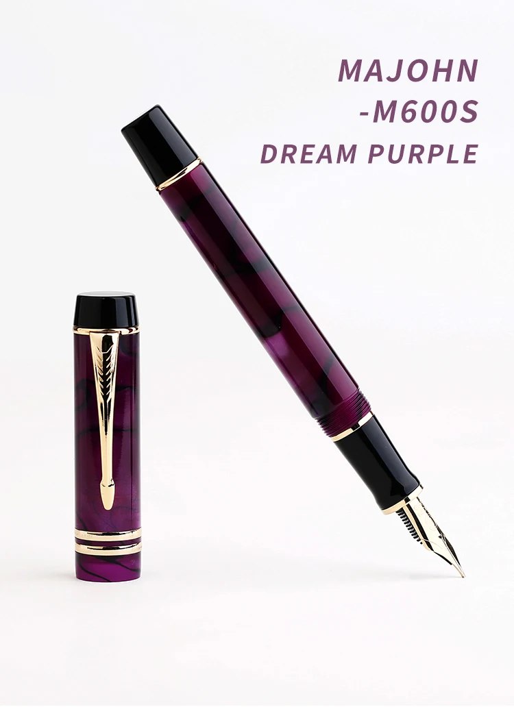MoonMan-M600s resin  fashion design fountain pen  Dream purple  adult student business writing practice gift pen made in China
