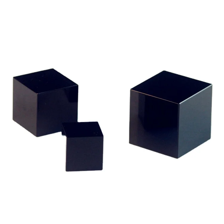 Wholesale black K9 crystal glass cube blank crystal photo frame personalized custom crystal base for placing crafts