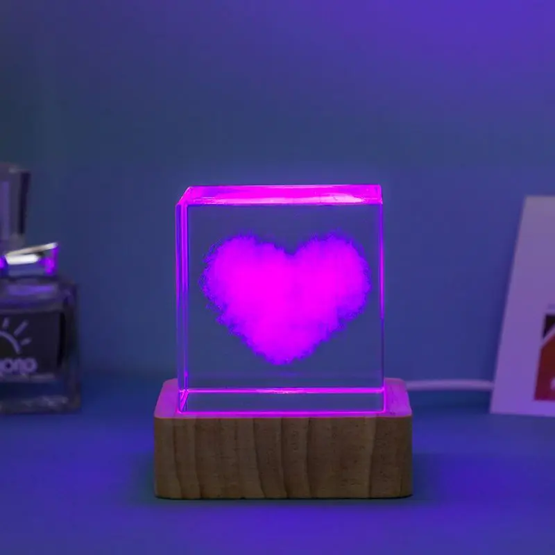 Creative Wholesale 3d Customized K9 crystal cube Crystal Glass Cube on sale