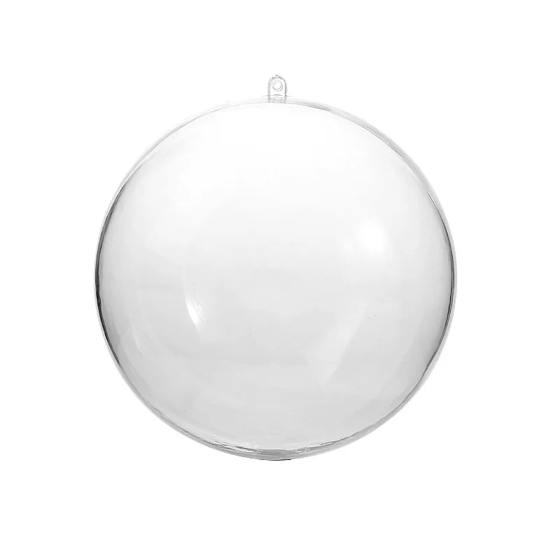 Factory 4cm-30cm Openable Hollow Hanging Clear Transparent Xmas Christmas Ornaments Plastic Ball