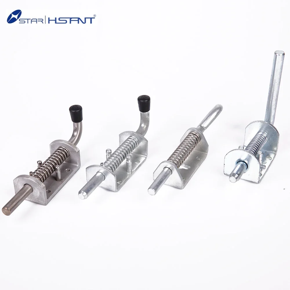 Oem Style Spring Loaded Trailer Zinc Plated Locked Bolt Gate Latch Heavy Spring Finger Pull Latch Slam Bolt Spring Loaded Latch
