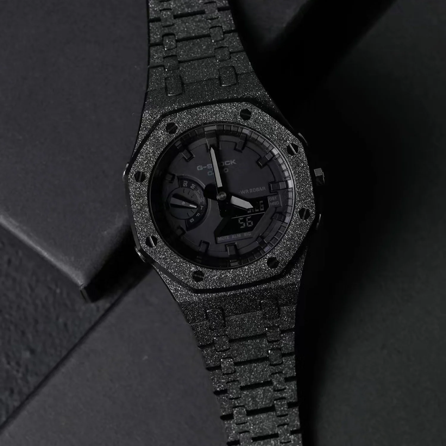 GA2100 MOD frosted case 316l stainless steel watch case modification for g shock GA2100 Modification Kit sand blast