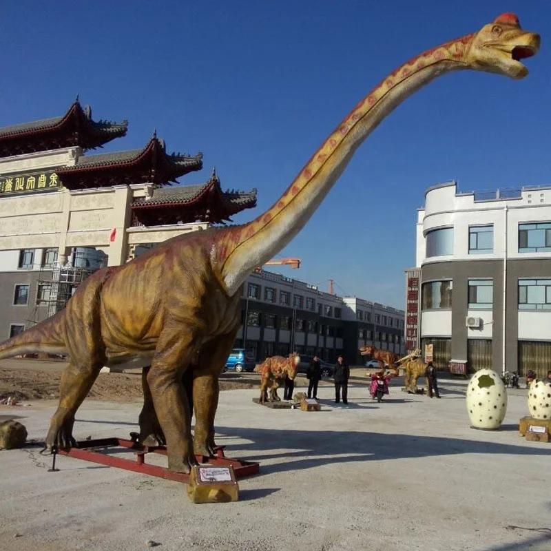Jurassic Park Dinosaur Museum Giant Dinosaurs Fiberglass Statues Show Cartoon Character Dinosaurs Sculptures for Outdoor Use