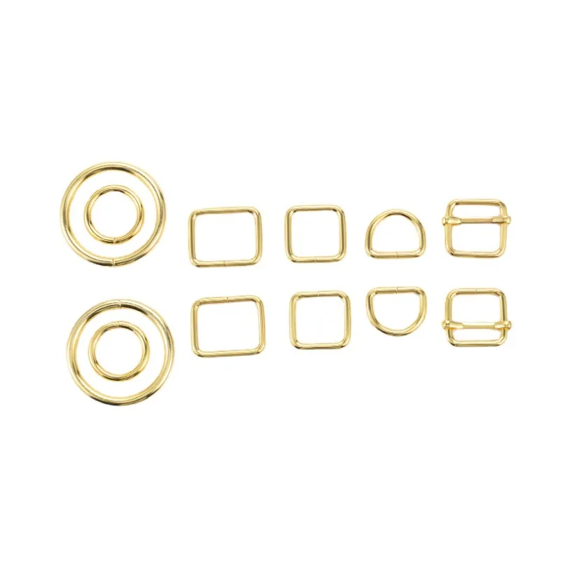 Stock Metal D-Shaped Ring Hardware Wire Buckle D Buckle for Luggage Semi-Circular Bag Parts Accessories