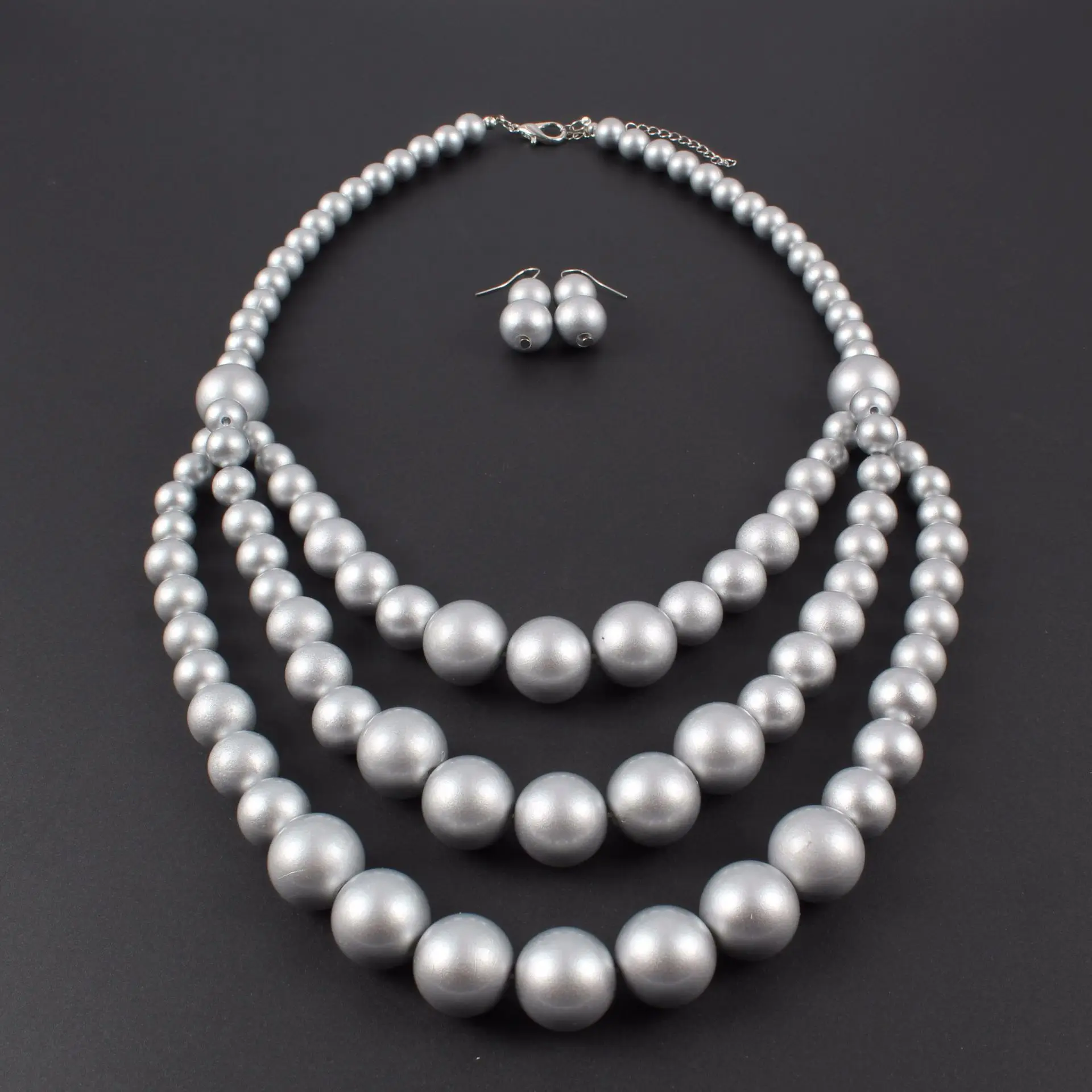 LUOXIN Fashion Women Jewelry Sets Long Multi layer Imitation Pearl Necklace