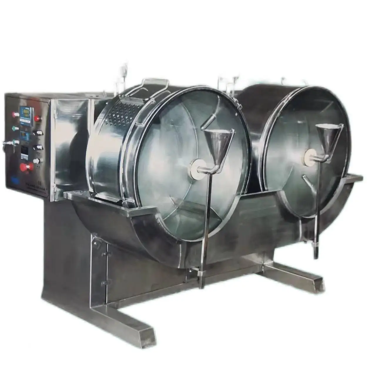 Double bodys Temperature-controlling stainless steel  leather tanning dyeing drum leather drum dyer