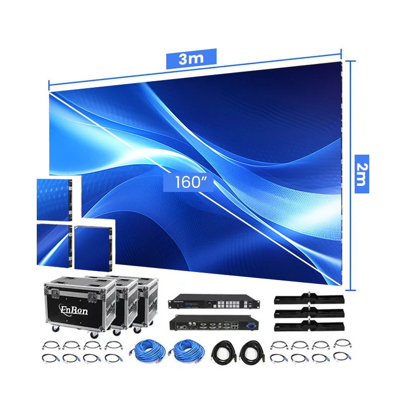Turnkey LED Video Wall Package Cabinet Fastening System P2.6 P2.9 P3.91 Outdoor LED Screen 500x500mm Rental Touring LED Panel