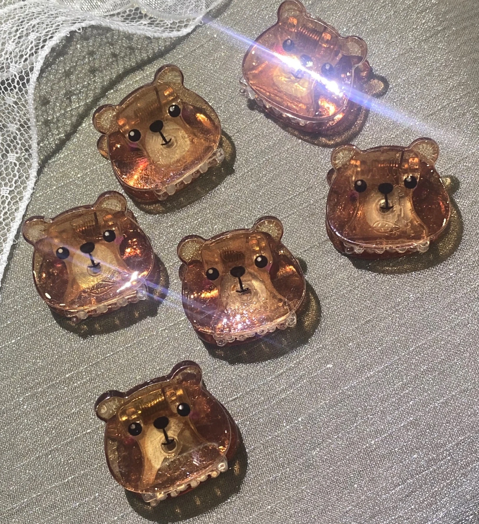 South Korea simple children bear grab clip bangs small hair clip lovely princess lovely trumpet broken hair headwear hair clip