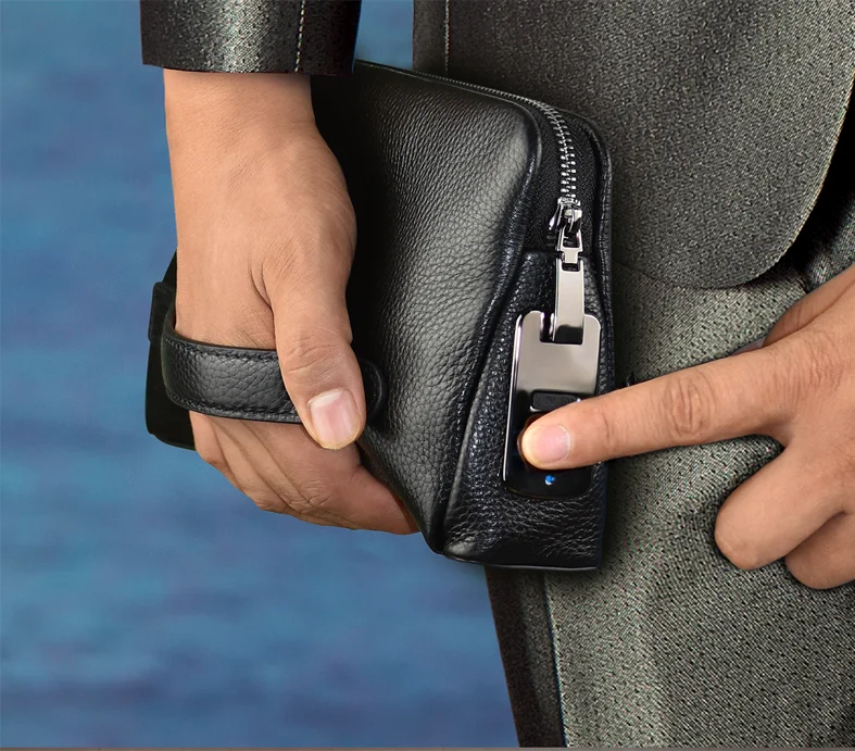 
Fingerprint electronic case lock advanced portable smart bag high quality anti-theft bag 