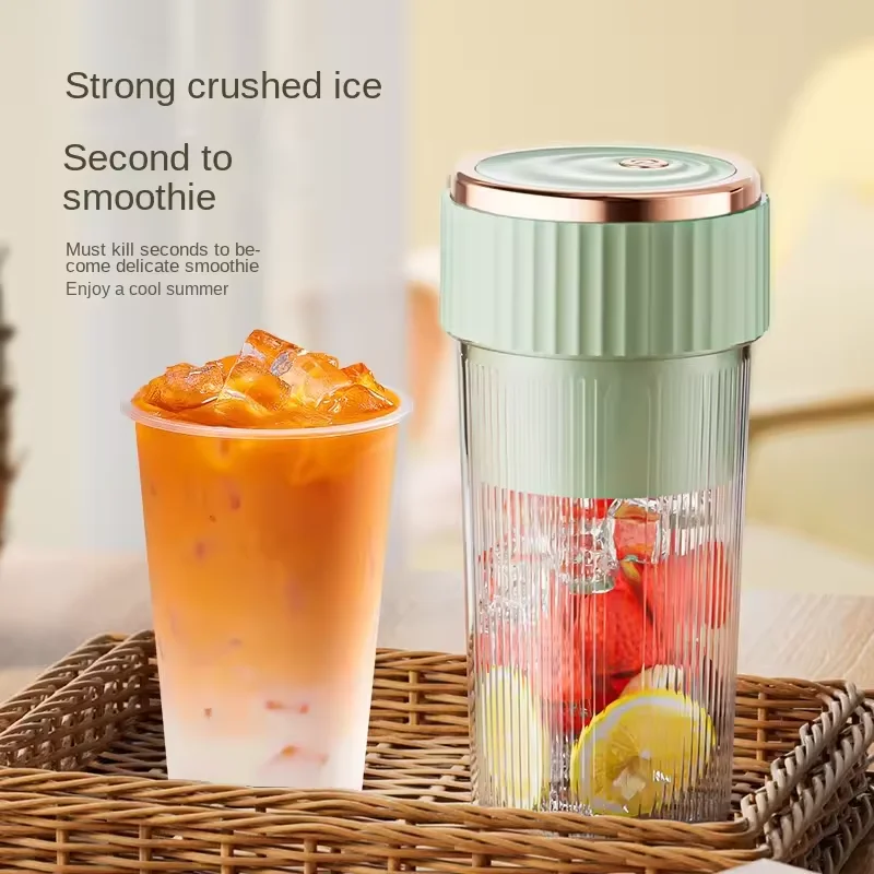 Mini Portable Wireless Electric Fruit Stirrer USB Charging Juice Extractor Machine 450ML Cup Rechargeable Juicer Blender Mixer
