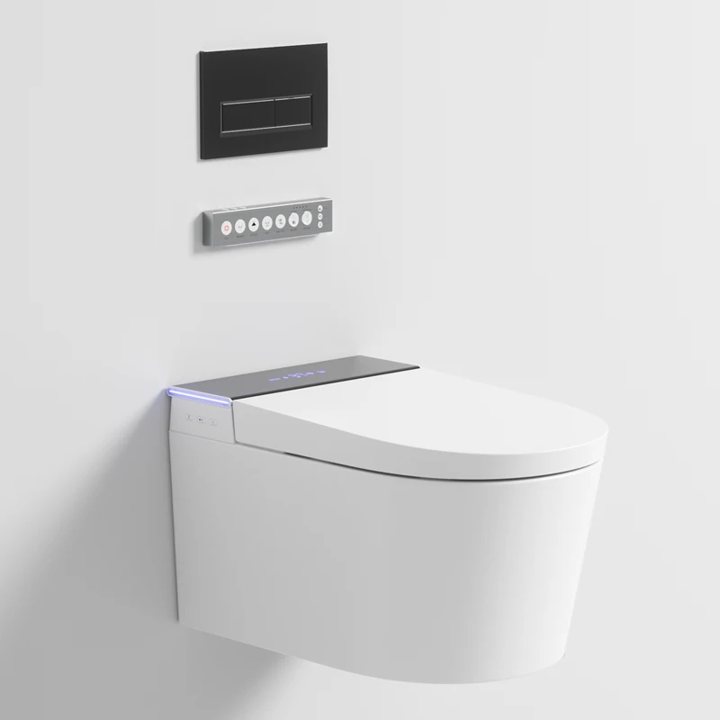 Wholesale Electric Smart Bathroom Ceramic Toilets China Sanitary Ware Wall Toilet