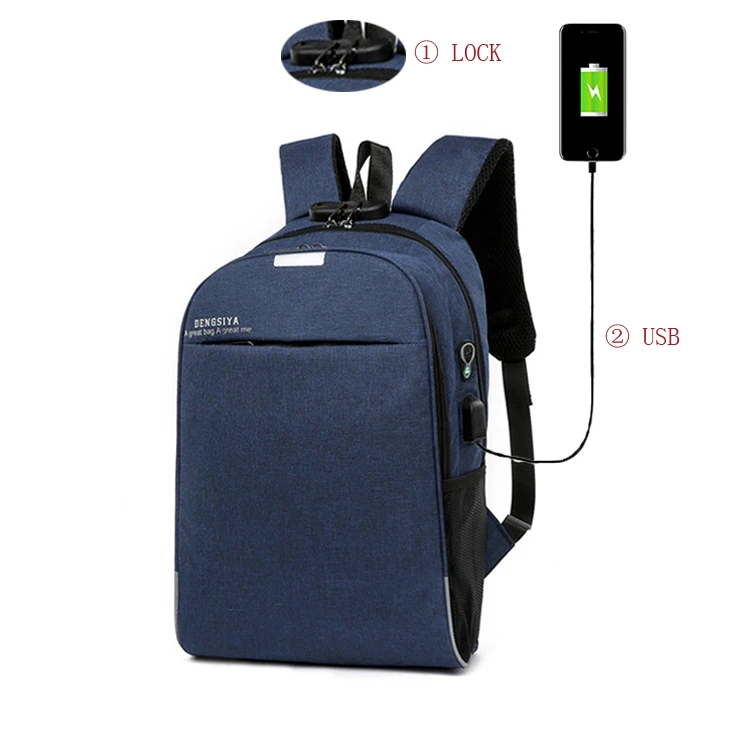 wholesale custom water proof casual travel Business sport backpack oem usb charger port bagpack anti theft black backpack bag