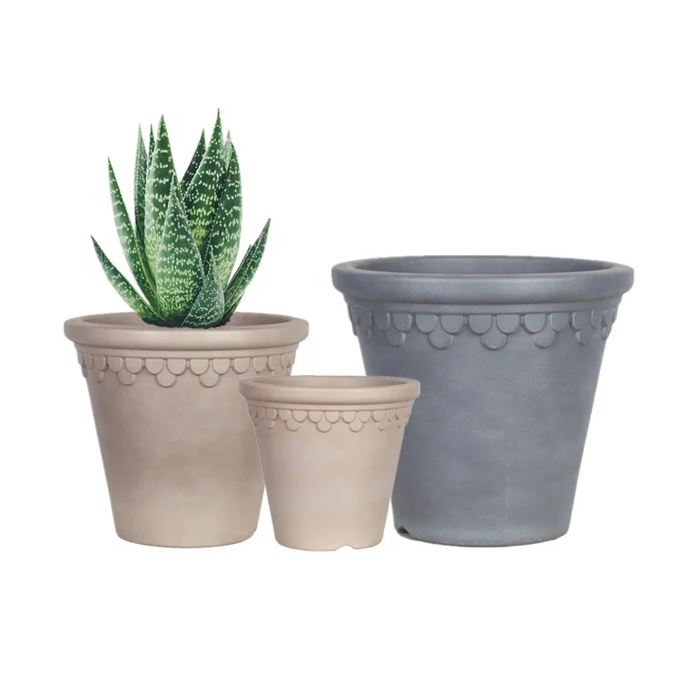 Wholesale Fancy Plants Pots Large Size Planter Cement Outdoor Plastic Terracotta Home Flower Pot Garden