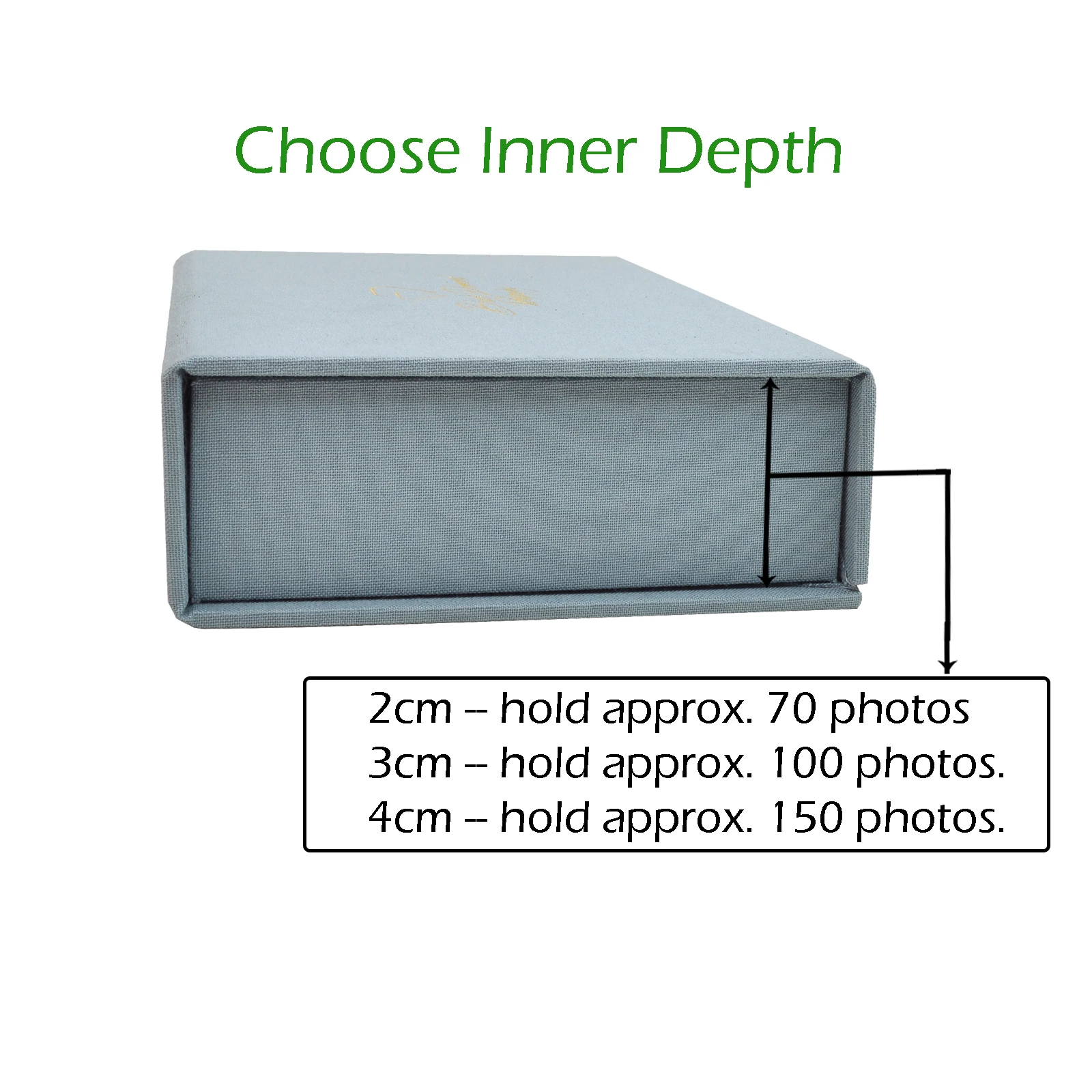 Linen Photo Box for 4x6 Pictures | Wedding Photo Storage | Newborn Keepsake Boxes with magnet closed