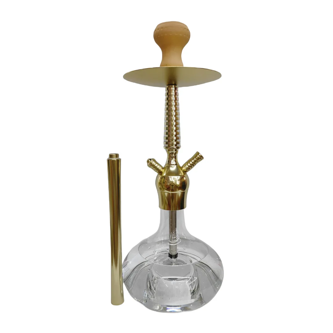 Premium Quality Portable Golden Aluminum Shisha Hookah Wholesale Customized Union Hookah Set Big Smoke Shisha With Hookah Pipe