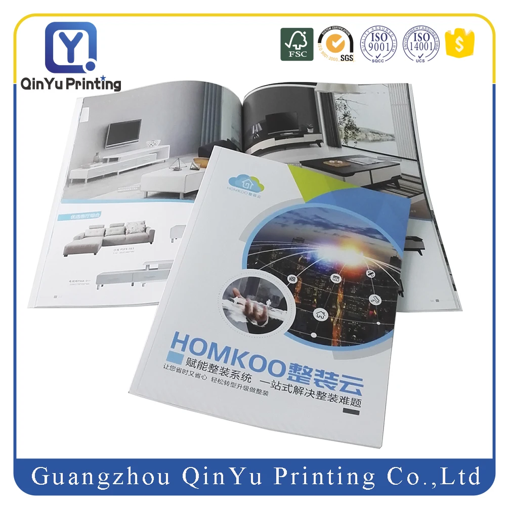 Factory Wholesale hot sale Custom Full Color Catalog operating guide Magazine Book Printing Glossy Brochure Printing