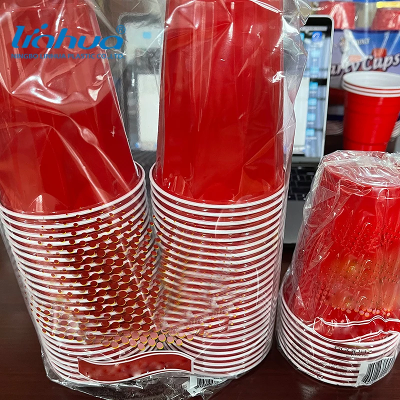 16 oz disposable red party cups