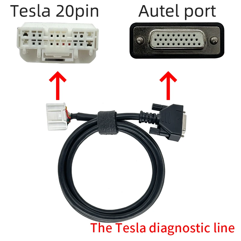 X1 Tesla Diagnostic Cable for AUTEL 909/919/Ultra 20-Pin Interface Transmission Jacks