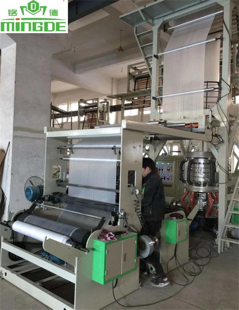 Hot sale abc extruder plastic EVA/HDPE/LLDPE film blowing machine three-layer Co-extrusion blown film machine