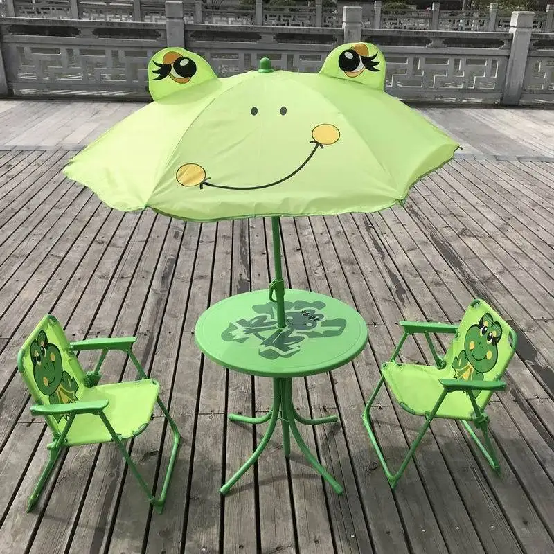 Hot selling kids folding chair umbrella and table used for garden and beach