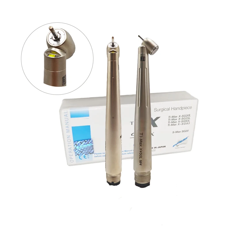 N-s-k pa-na max Air tuebine contra angle 45 Degree led Dental fiber optic surgical Push button High speed handpiece 2 or 4 hole