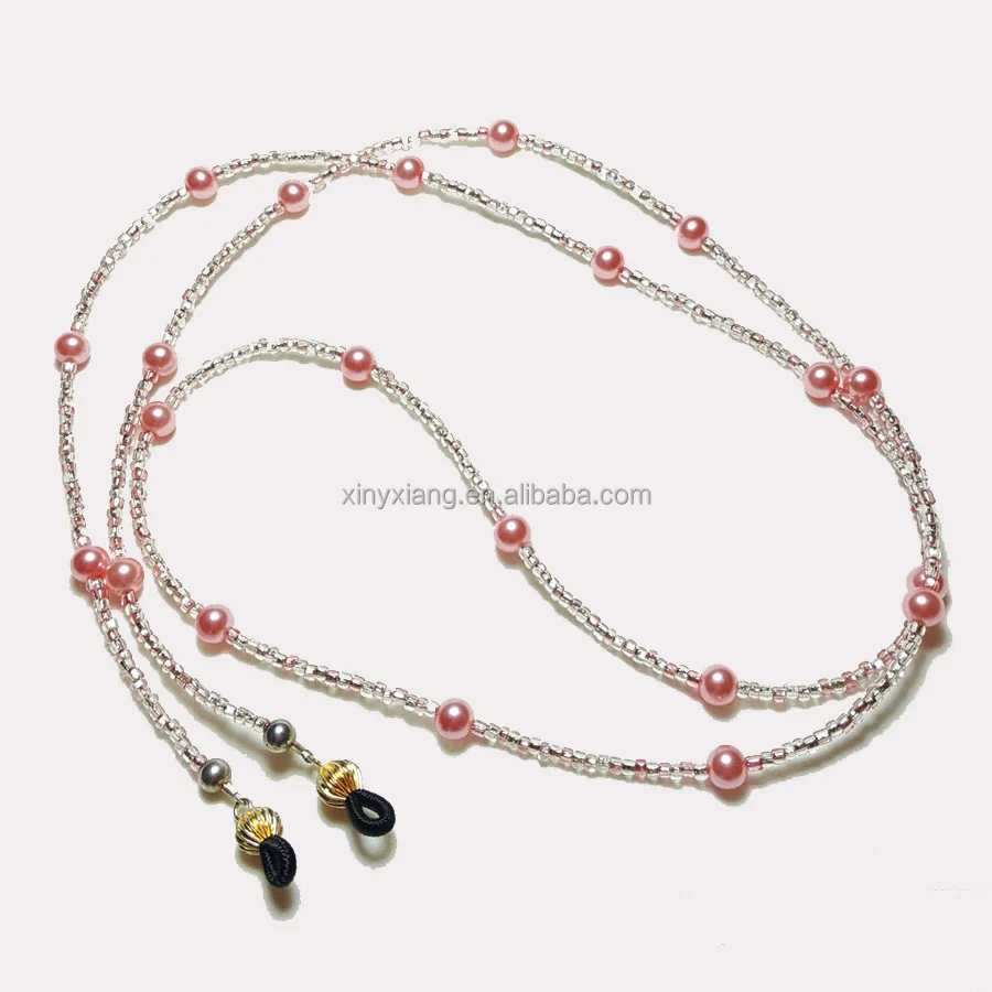 Factory Wholesale Beaded Lanyard for ID Badge or Eyeglasses, Multi Color Czech Glass Bead Lanyard Eyeglass ID & Badge Holder