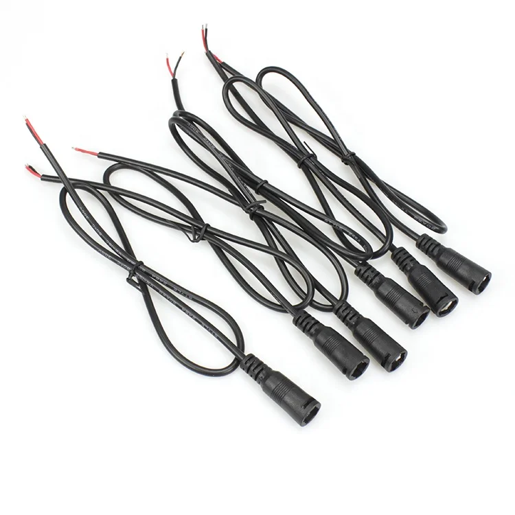 customized 1 to 6 Way 5.5 2.1 DC power cable waterproof male to female extension cord for camera LED