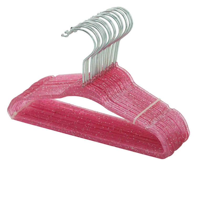 Sturdy Space Saving Triangles Glitter Transparent Crystal Seamless Clothes Hanger