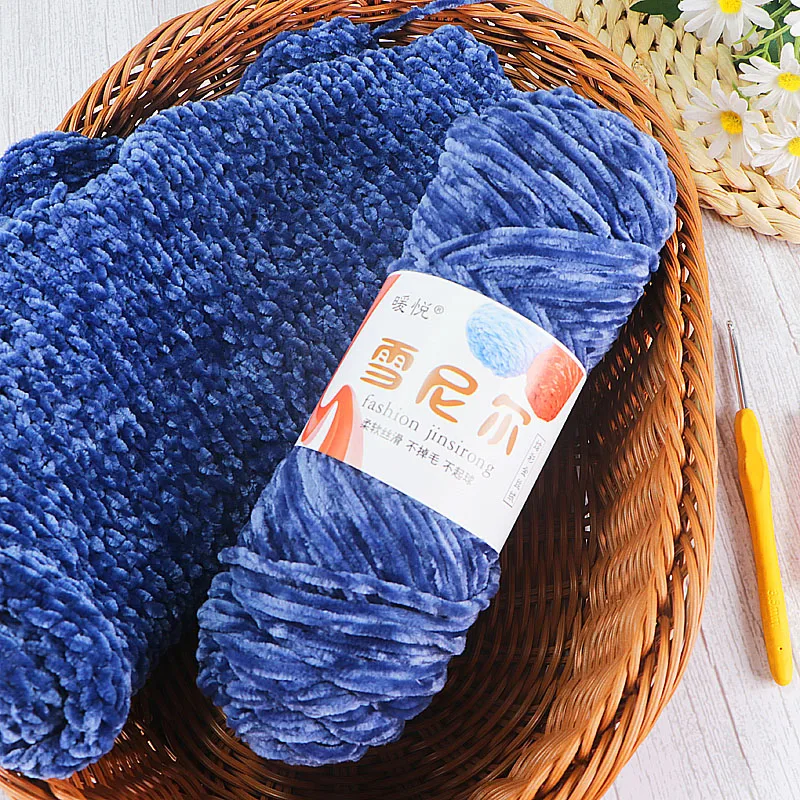 RongMeiXuan 1ply 100 г синельная пряжа бархат пряжи вязание крючком мягкая