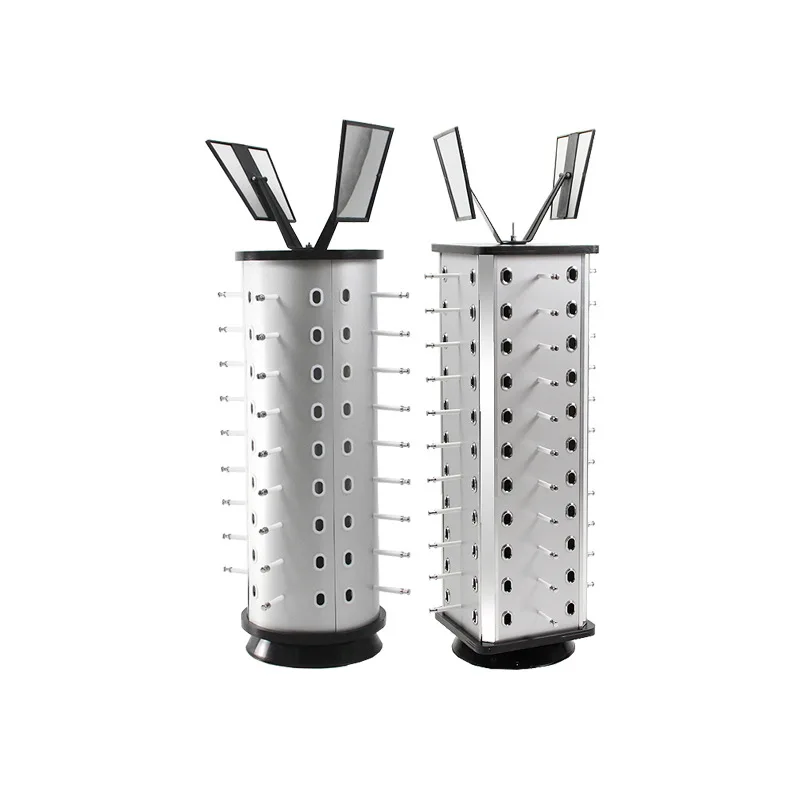 Round Square Sunglass Store Rotating Metal glasses Stand Eyewear Display Stand Sunglasses Countertop Display Shelf