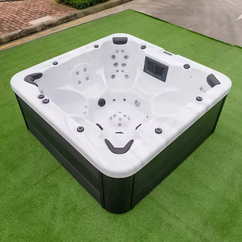 2024 Outdoor Whirlpool Hot Tub Spa Luxury Hydro massage Spa Home Garden Spa Hot Tub With Cover Step for 7 person