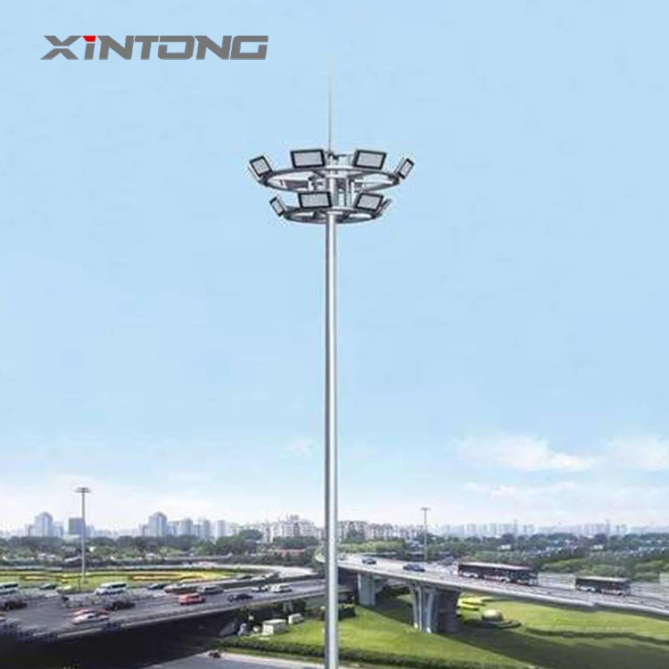 tennis court light poles 20m high mast pole flood lighting poles