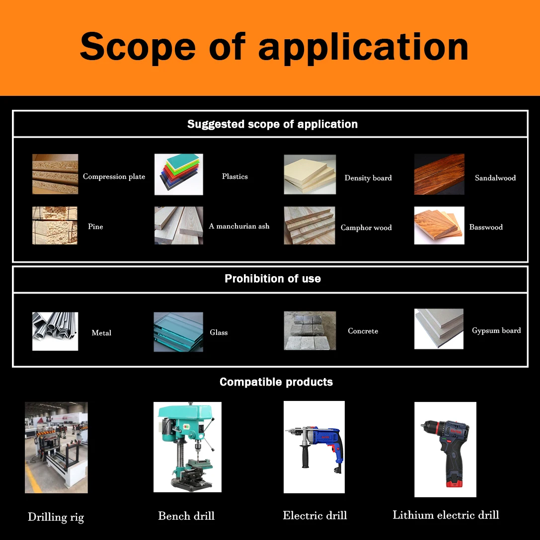 Woodworking Screw Installation Drill Bit Self Tapping and Expanding Alloy Countersunk