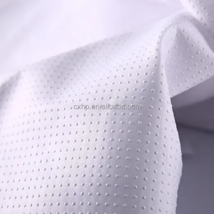 Tropical Anti Slip Silicon Pvc Dot Gabardine Non Slip Backing Fabrics Polyester 100% Microfiber Mattress Cover