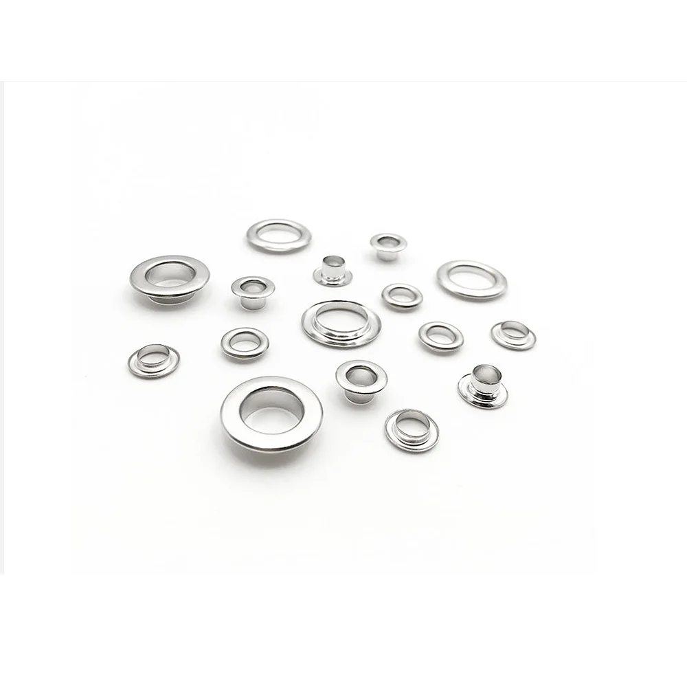 Copper Stainless Steel Plating Round Anti Rust Brass Eyelet for Clothing Button Bag Tag Custom Double-sided