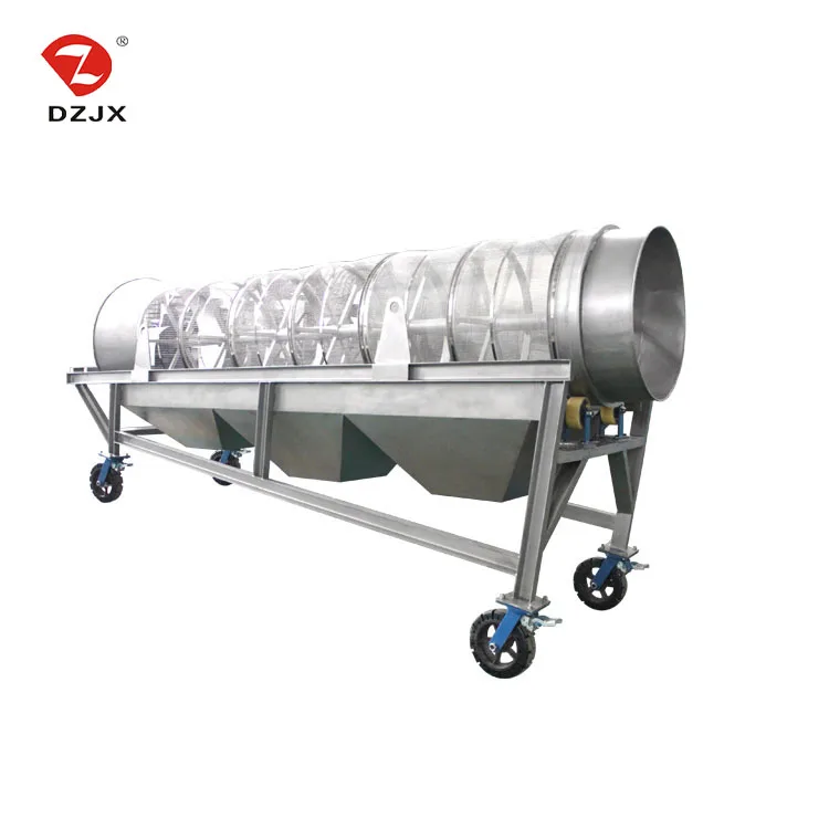DZ mobile portable sorting garbage firewood bark waste rock soil sand rotary trommel drum sifter sieve screen machine price