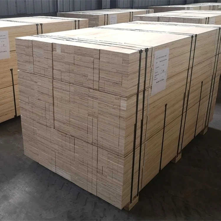 poplar lvl door core furniture material e0 glue laminated veneer lumber for sale