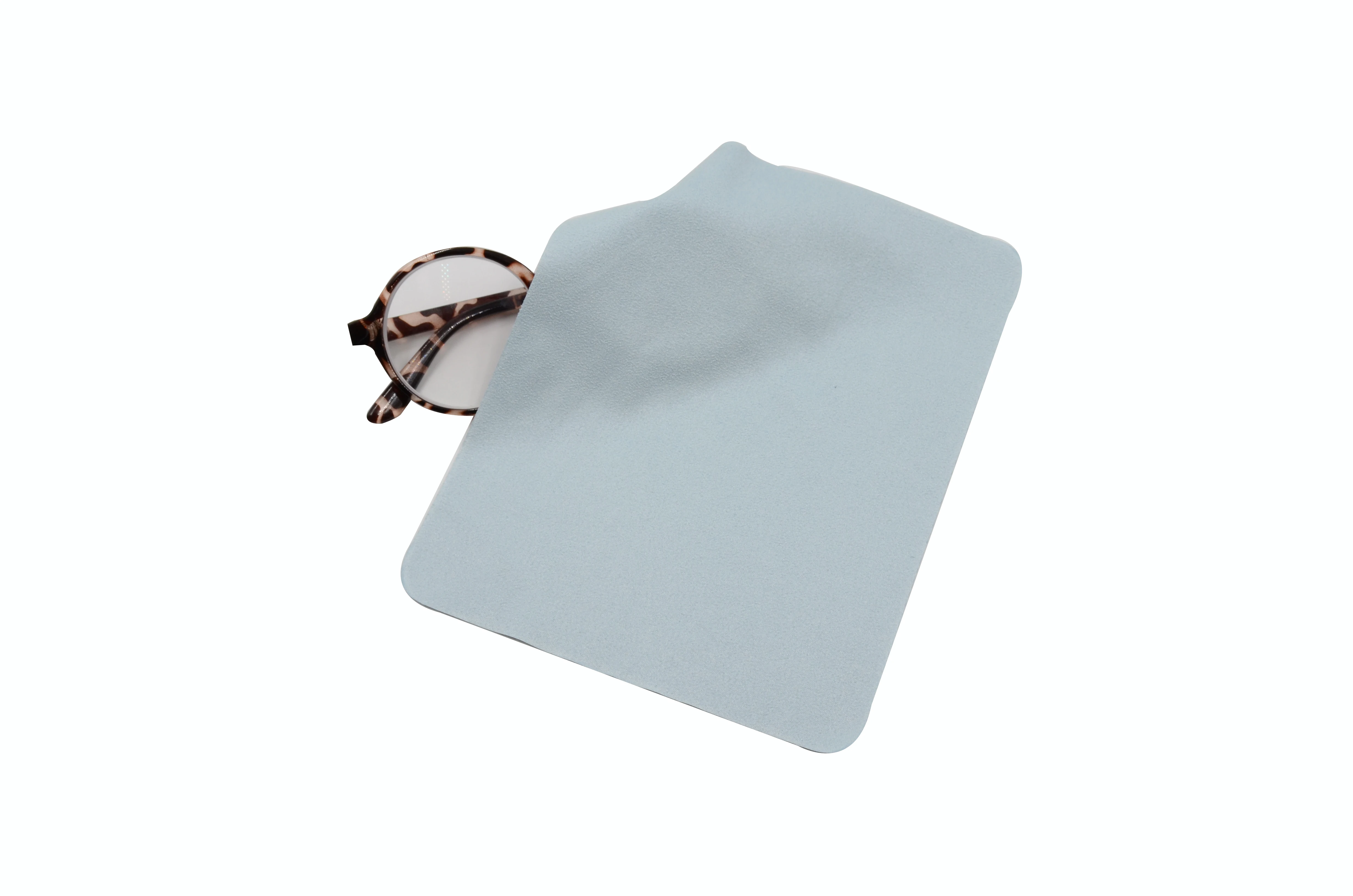 microfiber suede two side flannel eye glasses cleaning cloth