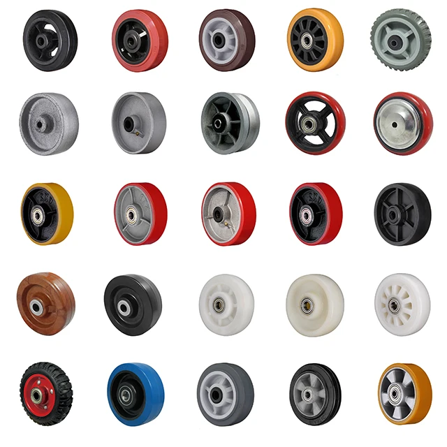 4 5 6 8 10 Inch PU Aluminium Core Double ball bearing Trolley Pallet other Wheel Industrial Heavy Duty caster wheels